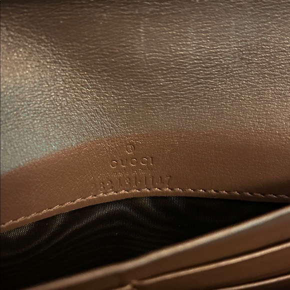 Gucci Vintage Bifold Long Wallet Crossbody Guccissima Embossed GG Leather 4-Way - Picture 15 of 17